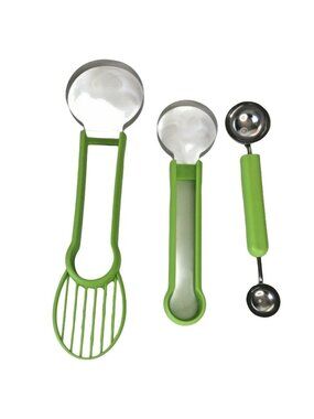 Fruit Vegetable Kitchen Tools 5 in 1 Slicer, Peeler, Seeder, Melon Baller NEW